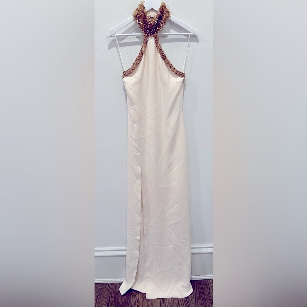 Tom Ford beaded fringe halter gown size 38 - Picture 10 of 16
